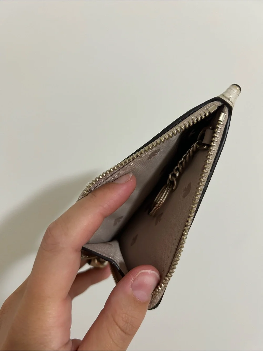 kate spade Two-Tone Leather Card Holder Wristlet